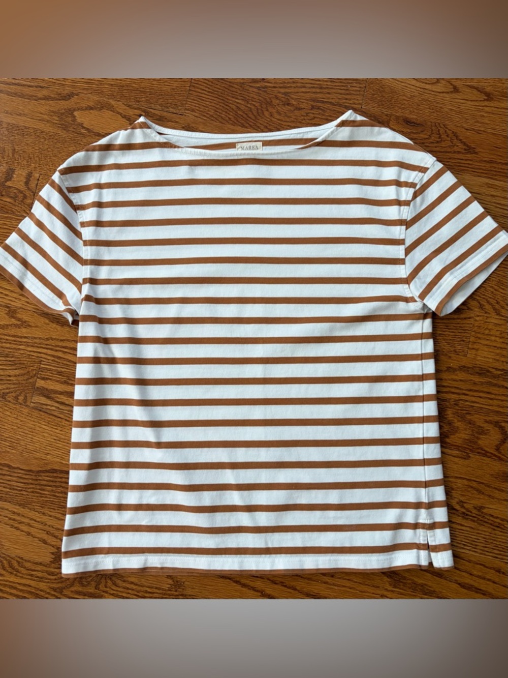 MAREA by Liz Joy Short Sleeve Mariner - White/Cashew - Picture 2 of 4